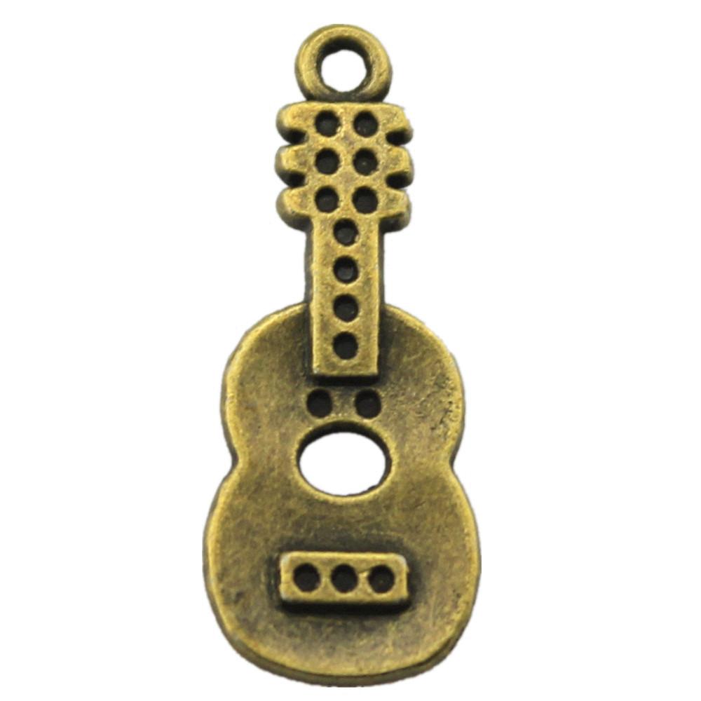 Musical Charms Multi Color Alloy Guitar Pendants For Music Themed Jewelry Making