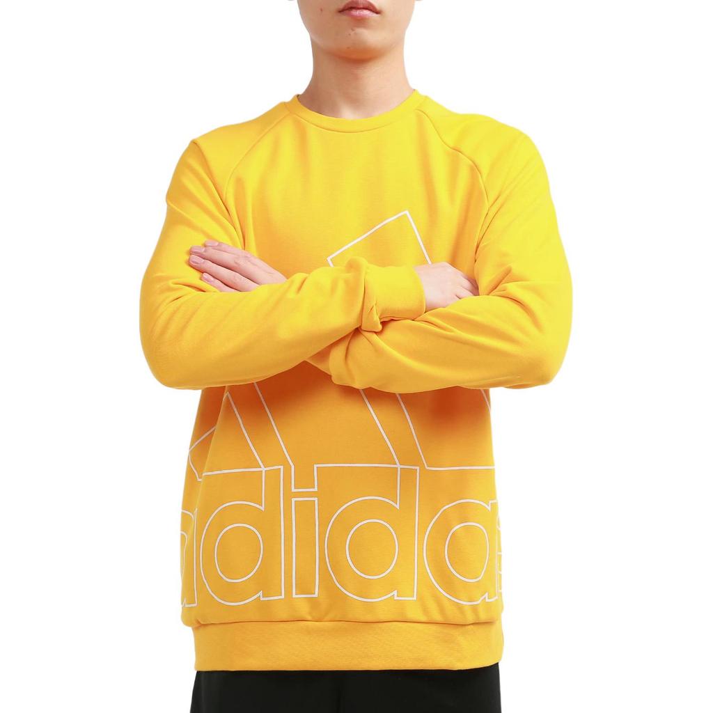 Adidas Sweatshirts Men's Yellow Crew Neck Moderate Regular HB5088