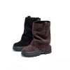 8CM Thick-soled Two-wear Removable Trouser Tube Boots Women's Autumn and Winter Double-layer Irregular Folds Design Sense Niche Tide
