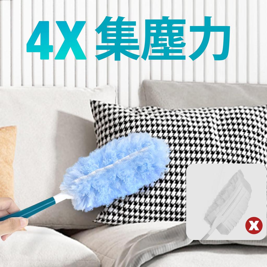 NEWE Dust Remover Duster Handy Mop Disposable with 20 Replacement 4x Dust Collection Power Dust Removal Handy Design Suitable for Sheets, 360°