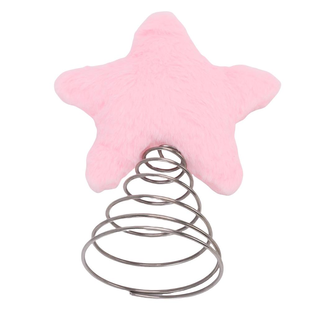 Xmas Tree Topper Adorable Plush Treetop Star for Xmas Party Desktop Home Decoration