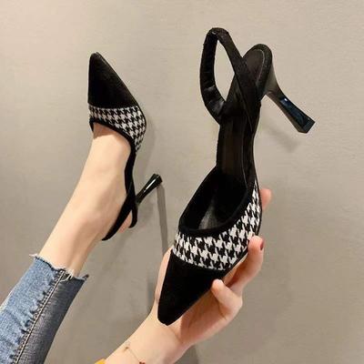 Pantofi cu Toc pentru Femei Sandale Femeie Noi de Vară Sandale cu Vârf Asortat Pantofi cu Toc Subțire pentru Femei Pantofi de Modă pentru Femei Zaptos Mujer