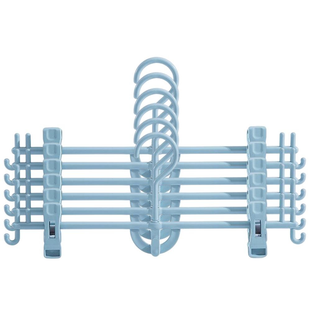 5pcs Plastic Rotary Trouser Stand Pants Racks Attachable Windproof Skirt Clip Wet And Dry For Balcony Wardrobe Space Saving