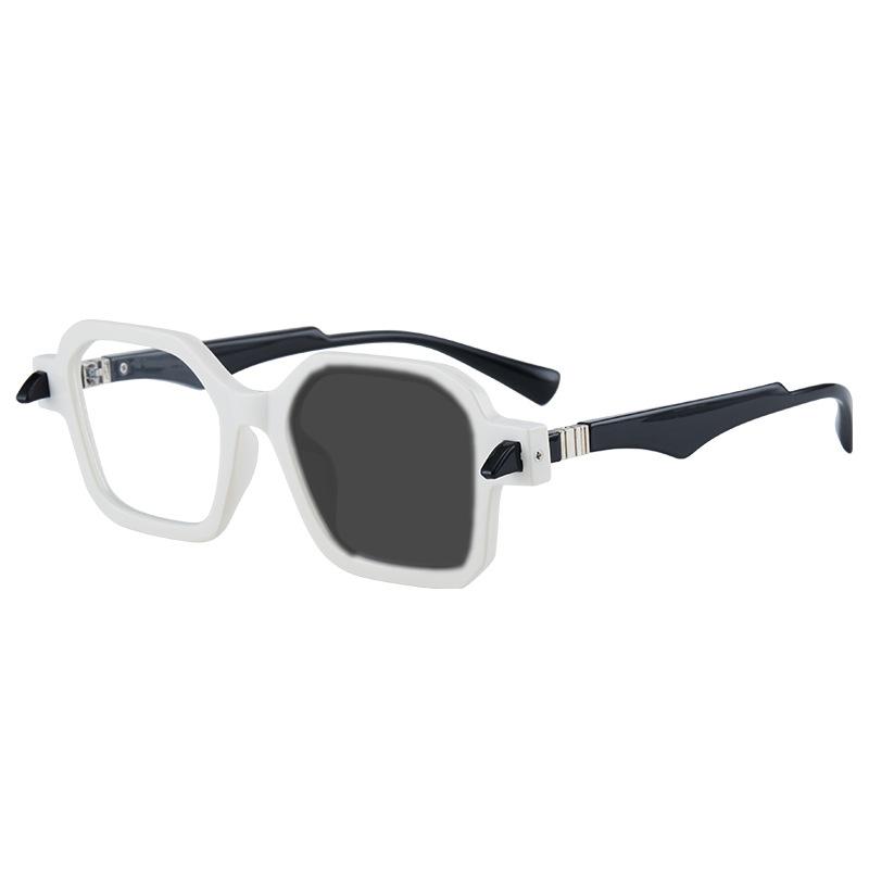 Square Oversized Photochromic Anti Blue Light Reading Glasses Women Men Wide Arms Eyeglasses Presbyopia Reading Glasses+0 To 6.0
