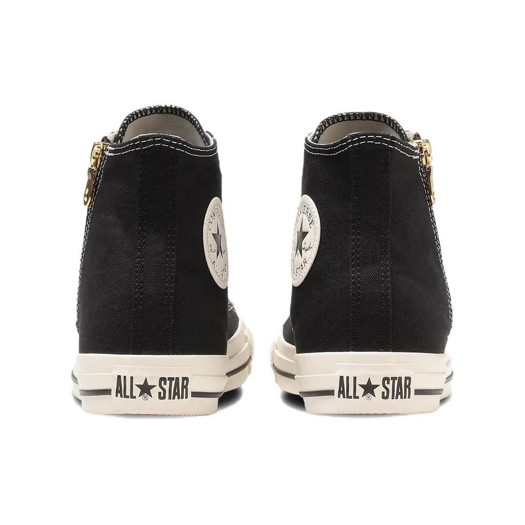 Converse Zapatillas de Lona All Star GOLDZIP HI Vintage Resistentes a la Abrasión Transpirables de Caña Alta Unisex Versión Japonesa Negra 31312240