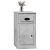 Side Table with Drawer Concrete Grey 40 x 50 x 75 cm