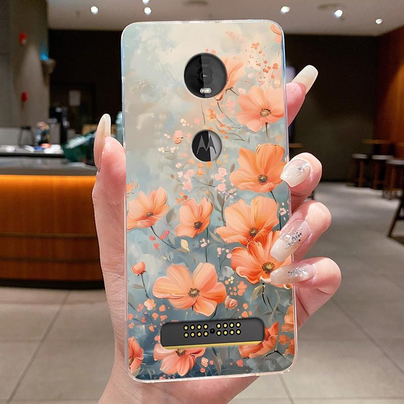 Etui Do Motorola Moto Z4 Play X4 Przezroczyste Luksusowe Modne Motyl Kwiat Miękki Silikon Tylna Pokrywa Do Moto X4 Z4 Play Etui Na Telefon