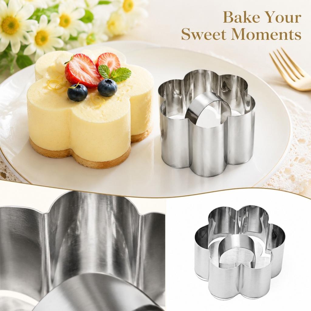 Flower-Shaped Stainless for Cheesecake and Baking