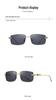 Leopard Head Rimless Sunglasses: Women's & Men's Small Square Frame