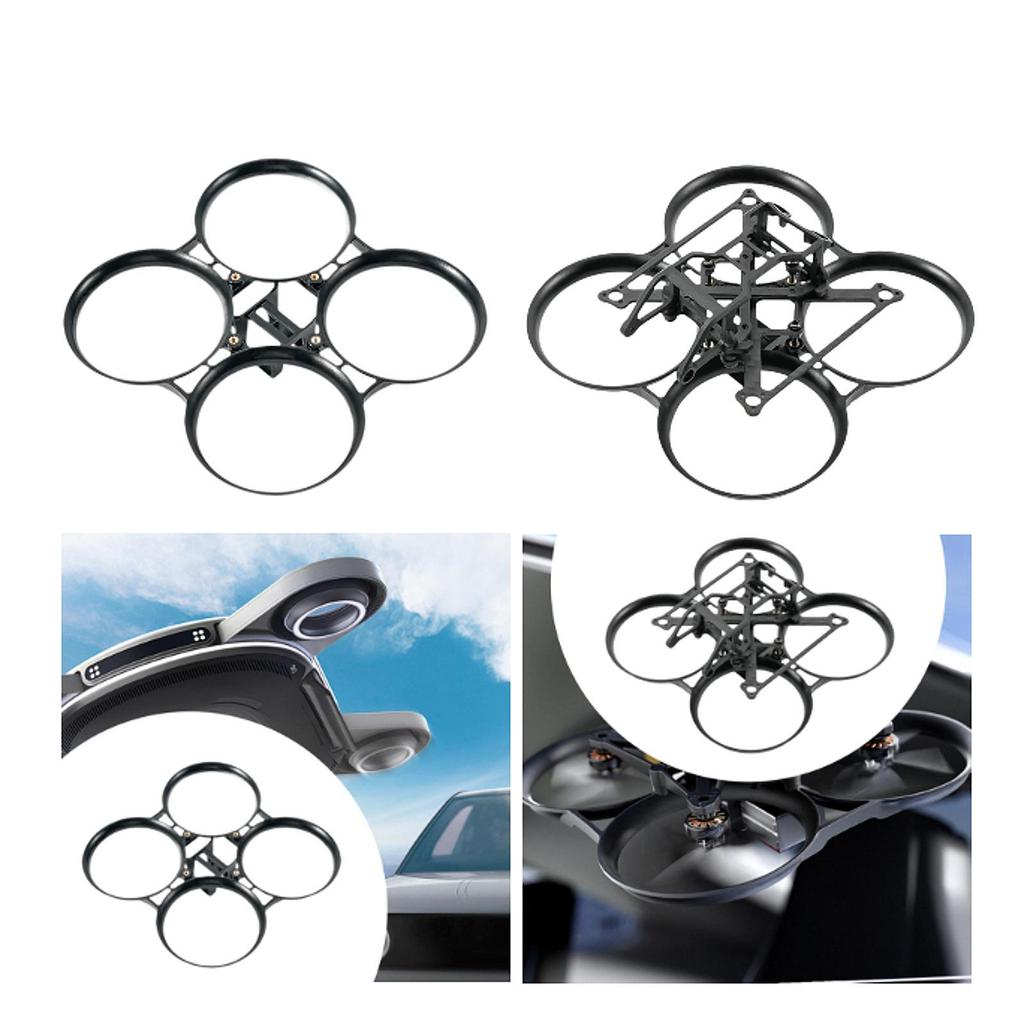 Brushless Whoop Frame DIY Parts Easy to Install for 1.7 inch Quadcopters PA12 Thickened Material for 45mm Propellers Lightweight