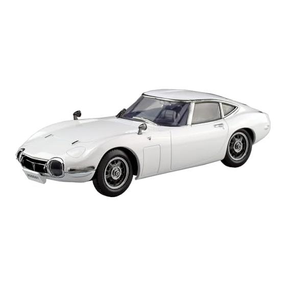 AOSHIMA 1/32 Raku Plastic Snap Kit No.06-PW Toyota 2000GT Pegasus White Color-coded Plastic Model (Car)