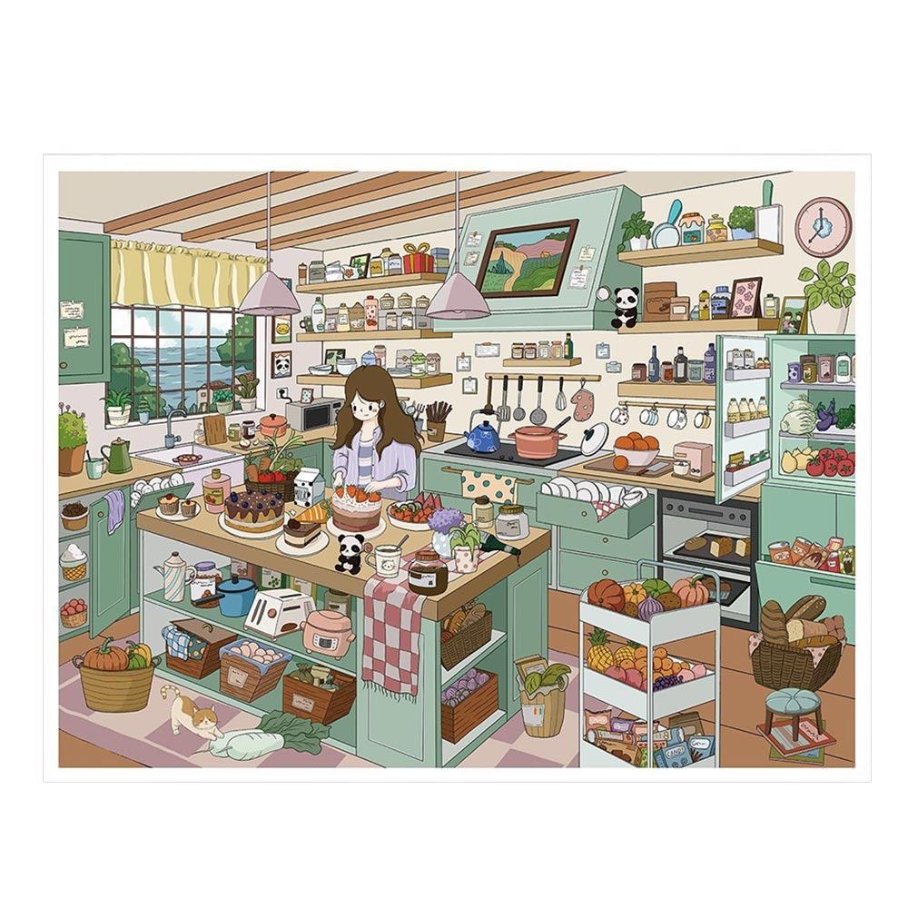 

Creative Kawaii Design Landscape Sticker Dessert Theme Comfortable Work 3D Sticker Cabin Scene DIY Sticker Festival Decoration