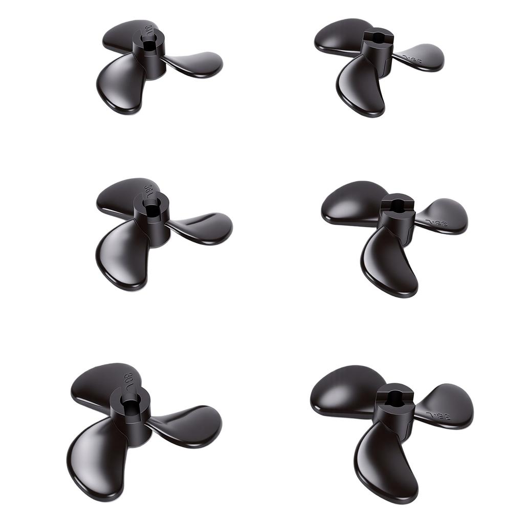 6pcs RC Boat Propeller 36mm Diameter 4mm Hole Diameter 3 Fan Leaves Remote Control Boat Propeller Black RC Boat