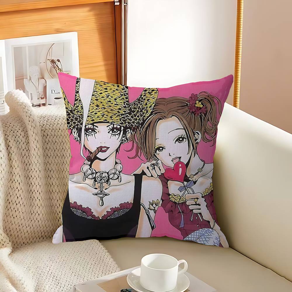 Popular N-Nana Anime Decorative Room Aesthetics Pillow Case Home Decor Bedroom Sofa Bed Couch Pillow Cover 45x45