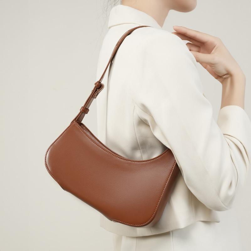 Niche leather design Kendou half-moon bag new minimalist style shoulder underarm bag handbag women's bag