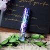Brush Shop Mini Fountain Pen with Iridium Fine Travel Pocket Short Dropper Ink Bottle Seventy-two Nib, Pen, Size, (Purple/Green)