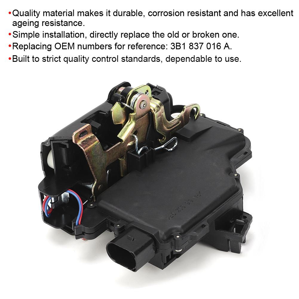 Front Right Door Latch Lock Actuator Mechanism 3B1 837 016 A Replacement Auto Car Accessory