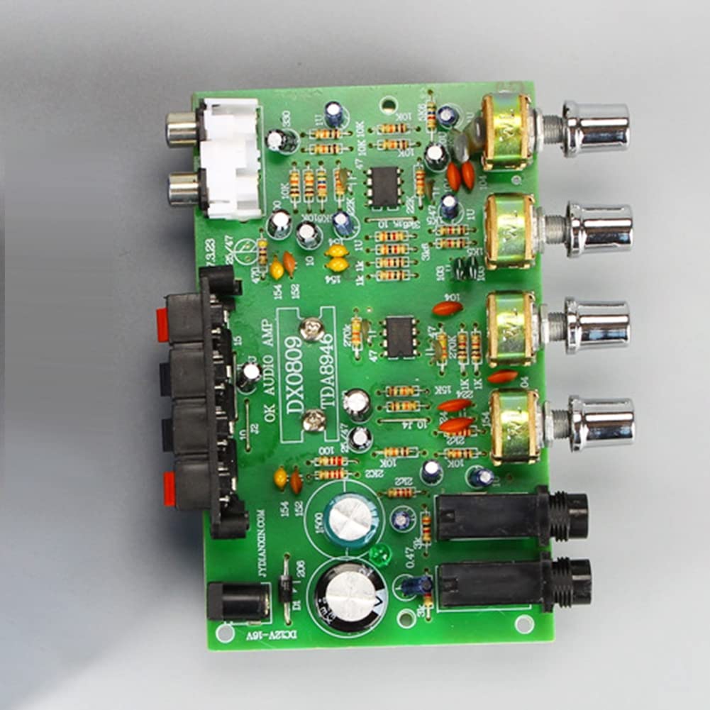 Xsdjasd DC 12V 40W+40W Power Amplifier Board with Digital Microphone Amplifier, Tone Control, and Speaker AMP