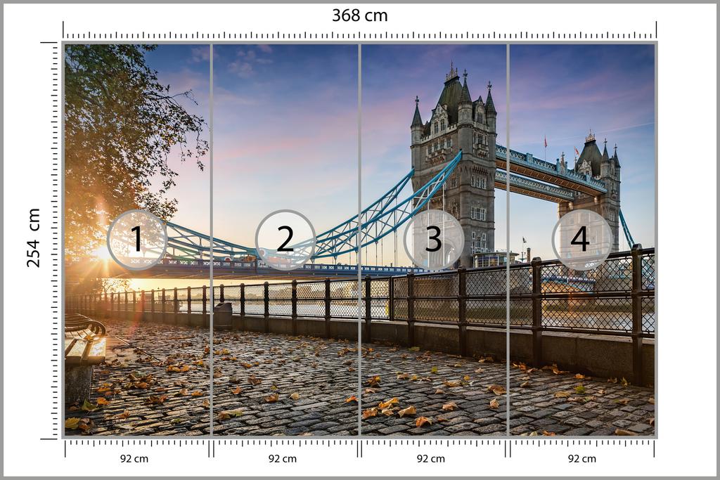 Photomural London Tower Bridge Self-Adhesive Mural 368x254