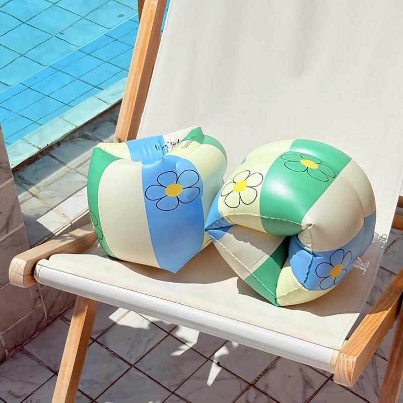 1Pair Cartoon Printing Swimming Arm Floaties Inflatable Swim Arm Bands Floater Sleeves For Adults And Kids