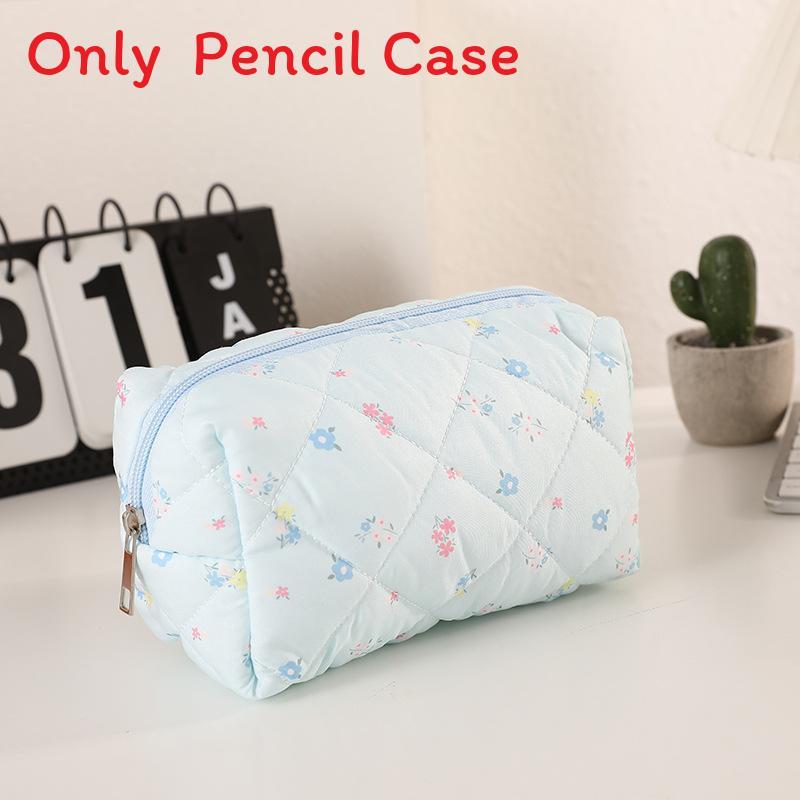 Soft Quilted Octagonal Makeup Bag With Floral Pattern For Girls And Travel