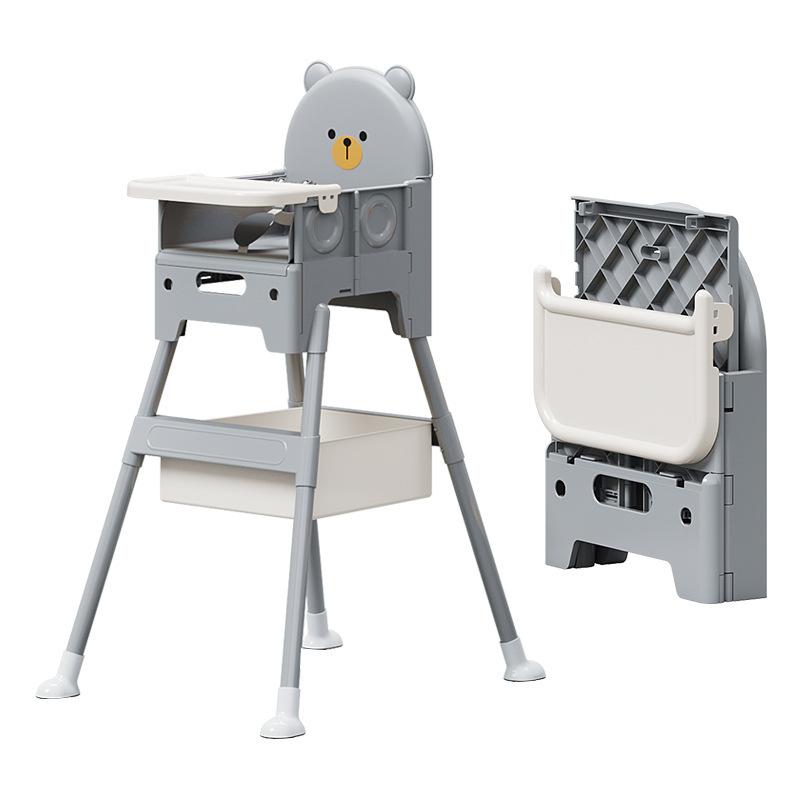 

Детский стульчик для кормления, Трансформируемый стульчик для кормления для младенцев и малышей, Портативный стульчик для кормления со складной конструкцией, Бустер для кухни, столовой и улицы белый