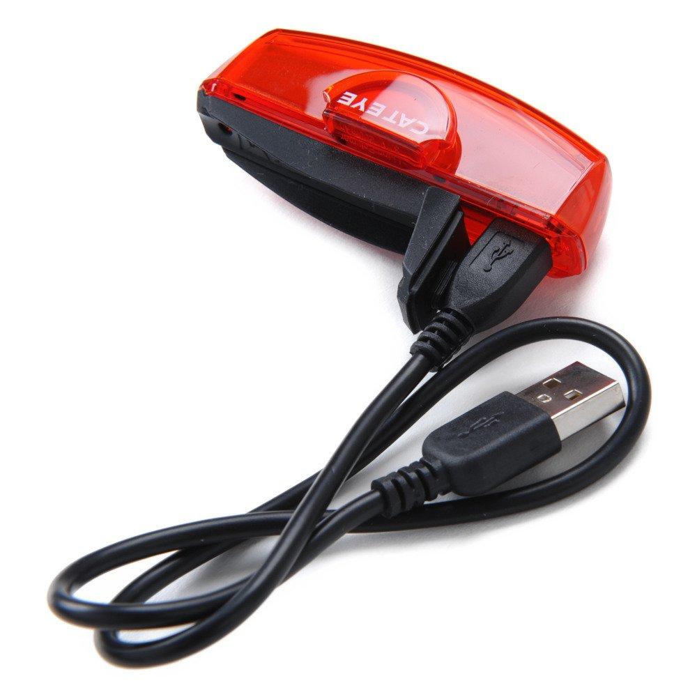 CAT EYE RAPID X Luz Trasera de Seguridad USB para Bicicleta Luz, Carga, TL-LD700-R,