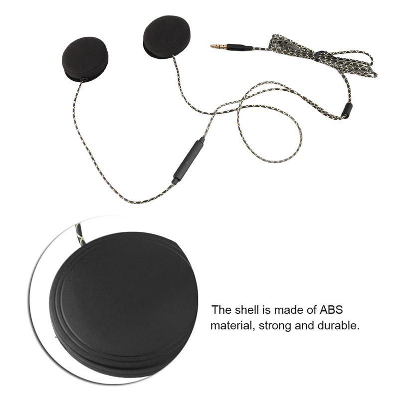 Helmet Headset For Motorcycle 3.5mm Jack 120cm Cable IOS Android Support Clear Communication For Riding