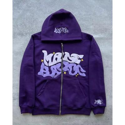 Hoodie Letter Printed Zip Up Hip Hop Hoodies Autumn Fashion Women and Men Harajuku Jackets Casual Street