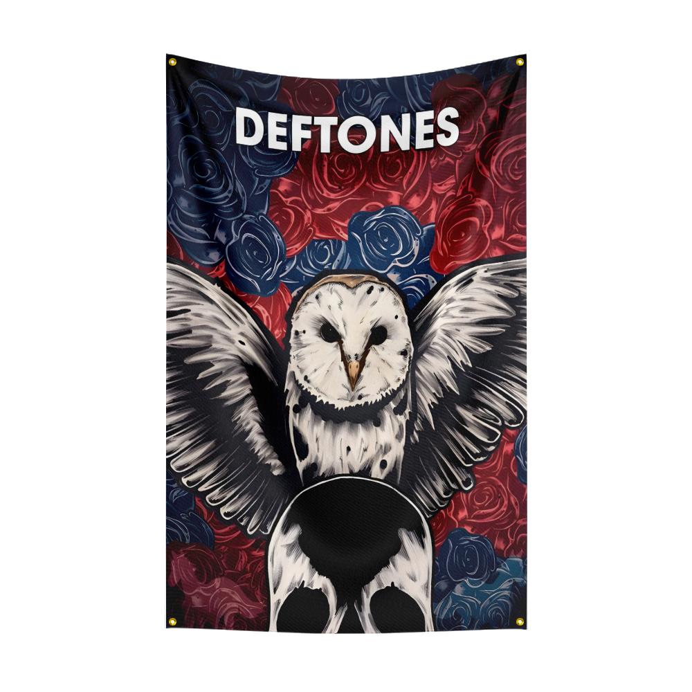 Retro Band D-Def-to-nes Flag Custom Flags Wall Hanging Tapestry Outdoor Decorative flag Background Blanket for Garage Room