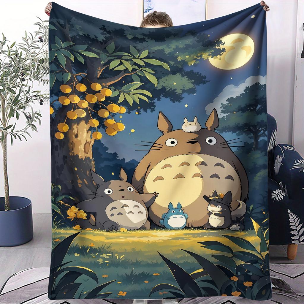 Coperta Classica Anime di Hayao Miyazaki per Ufficio Viaggio Comfort Tempo Libero Campeggio Viaggio Coperta Universale Multifunzionale Regalo Ventilatore