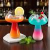 Creative Mushroom Glass Cup for Juices, Cocktails, and Milk Tea