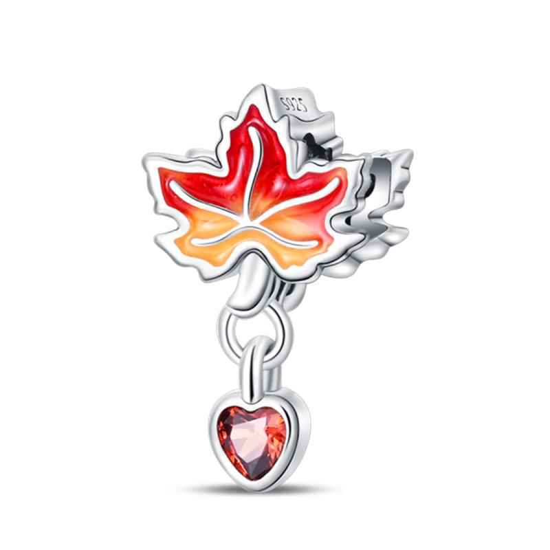 Copper Autumn Harvest Series Squirrel Maple Leaf Pumpkin Charms Pendants Fit Original Bracelets Diy Jewelry