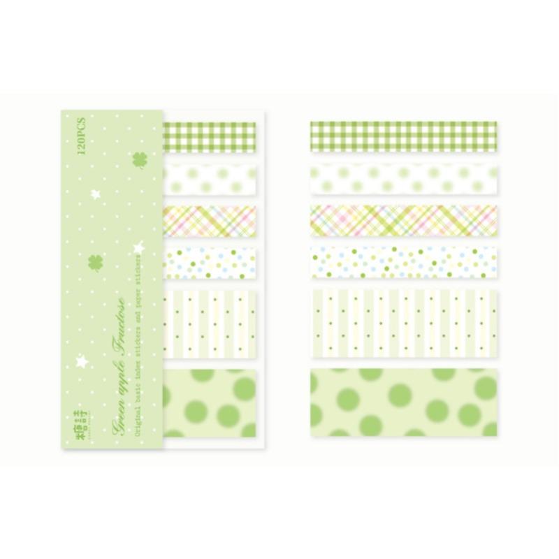 INS Korean Cute Index Tabs Star Polk Dor Basic Journaling Office School Study Memo Sticky Notes Cute Self-Adhesive Page Markers
