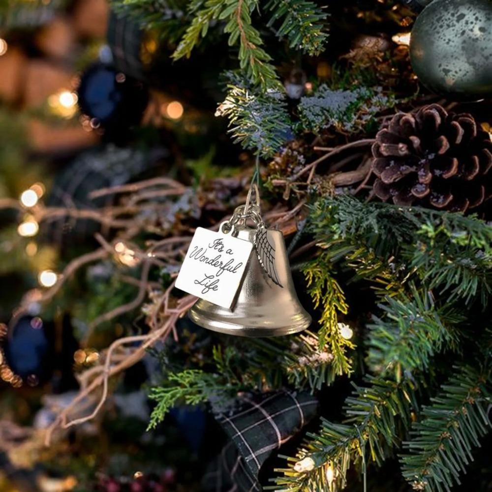 It's a Wonderful Life Angel Wing Wind Chime Bell Metal Vintage Bell  Xmas Decor