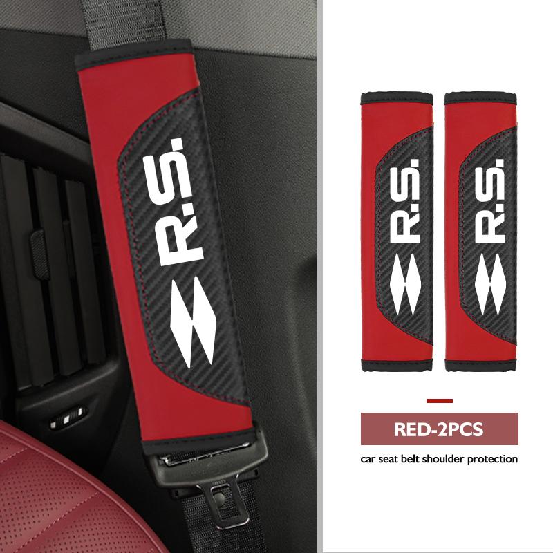 Universal Car Seat Belt Leather Shoulder Strap Protector Pad For Renault Symbol Clio 3 4 Sparco Dacia RS Megan Scenic EspaceHE3F