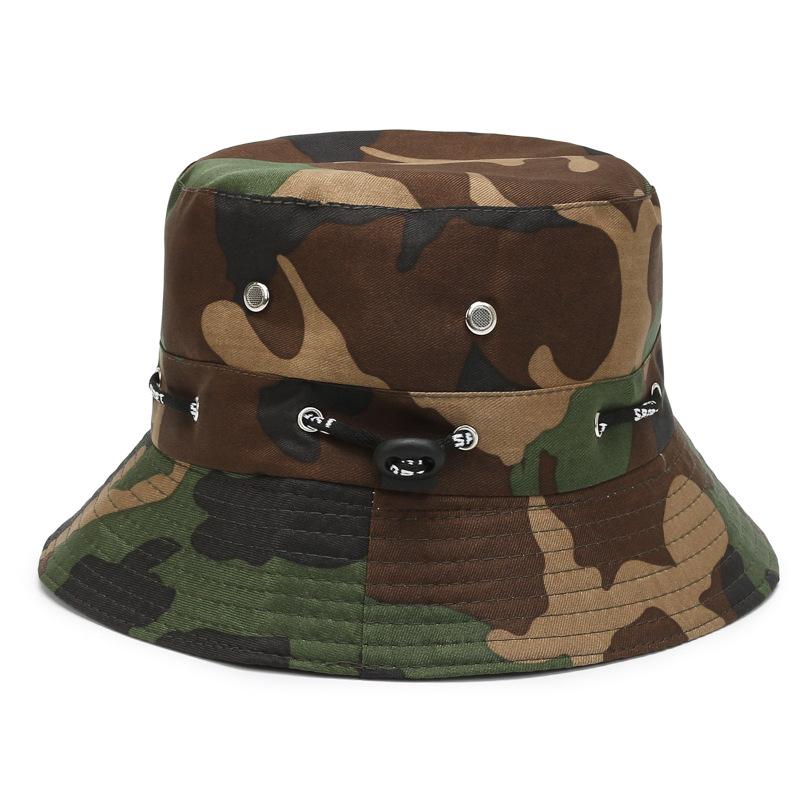 Camo Fisherman Hat Collapsible Sun Hat Spring Summer Men's and Women's Fishing Breathable Sun Hat Casual Outdoor Hiking
