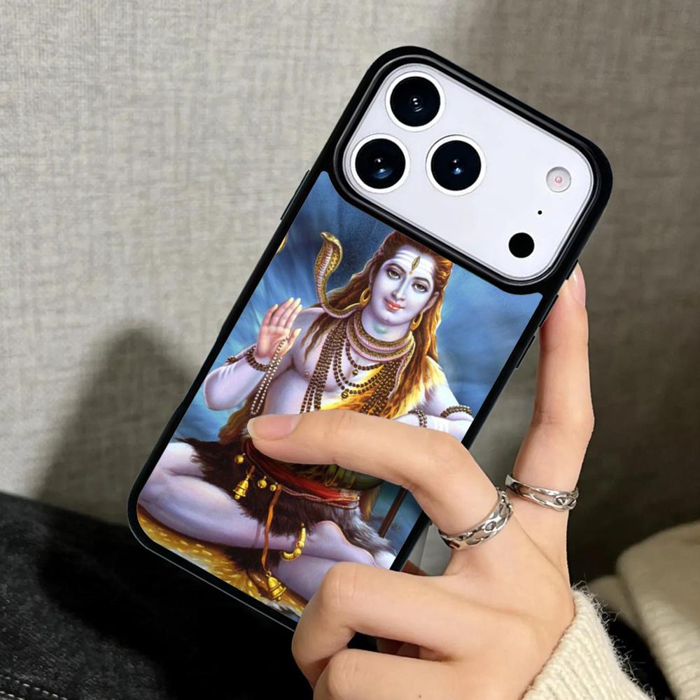 Capa Case for iPhone 17 Air 16 Pro Max 15 Plus 11 13 Mini 14 12 Back Phone Cover Lord Shiva Hindu God Buddha India