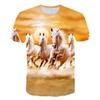 Men Fashion Short Sleeve 3d Print T Shirt Round Neck Summer Plus Size Tees