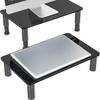 Computer Monitor Stand Riser with Height Adjustable Multimedia Desktop Stand for Flat Screen LCD LED Black 2-Pack TV, Laptop/Notebook/Xbox One,