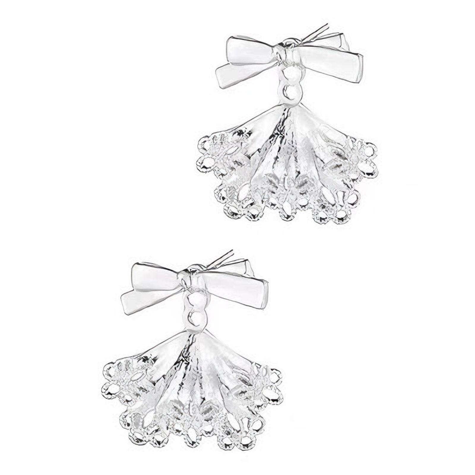 

Сладкая юбка с кружевом в балетном стиле, отделка шипами, серьги-бантики, аксессуар, ручная работа, ушные аксессуары для повседневной носки