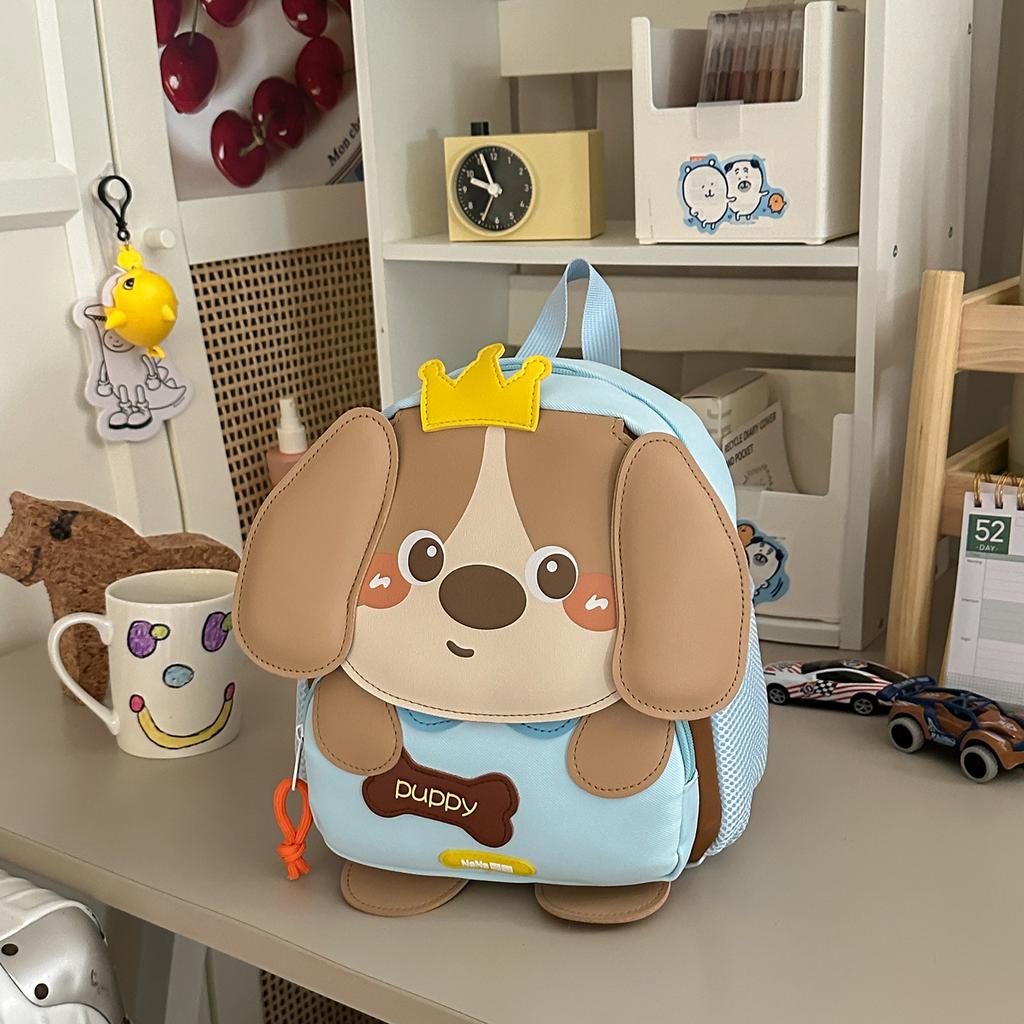 Schoolbag1011 New Cute Puppy Backpack Kindergarten Men's and Women's School Bag Lightweight Ridge Protection Children's School Season Small Backpack