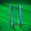 Xiancan Jewelry 2024 S925 Silver Large Hoop Earrings with High-Carbon Diamonds, Simple Ear Cuffs, Versatile Cross-Border Style