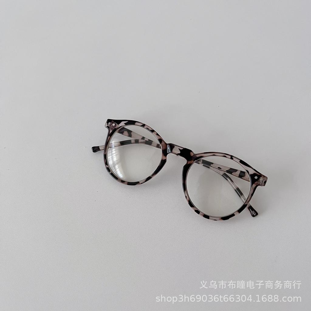 ins style children's fashion round frame flat glasses, spring new boys and girls outdoor versatile concave glasses