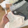 Women's Spring and Autumn Pure Cotton Color Contrast Letter Edge Dark Stripe 10A Antibacterial Crotch Midwaist Underwear
