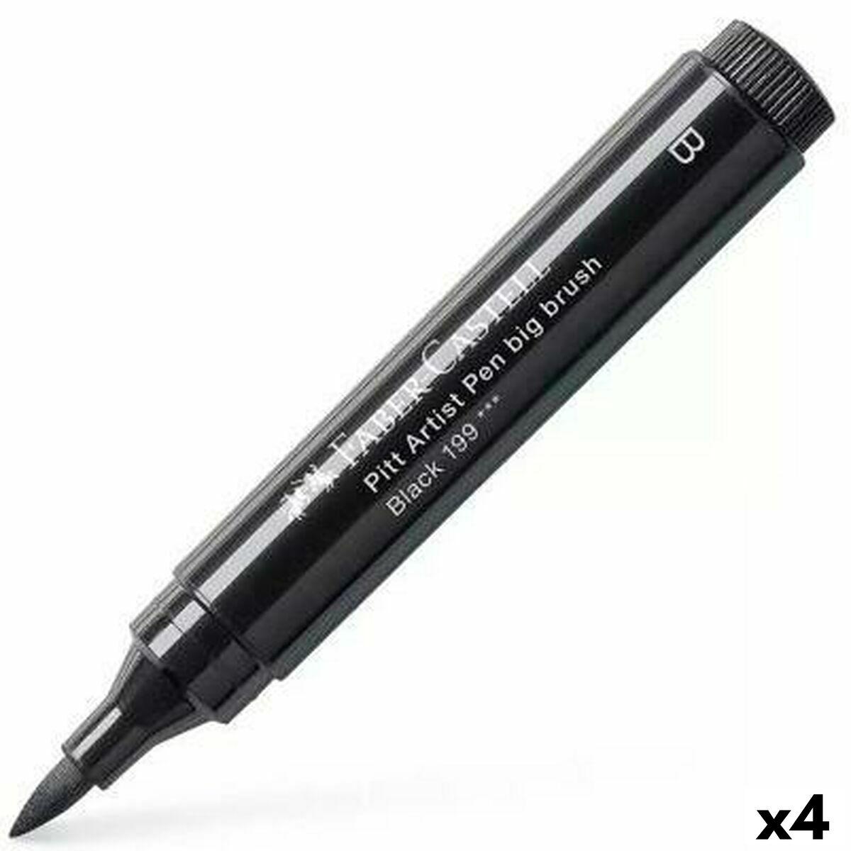 

Ручки-кисти Faber-Castell Pitt Artist, черные (4 единицы) TU прозрачный
