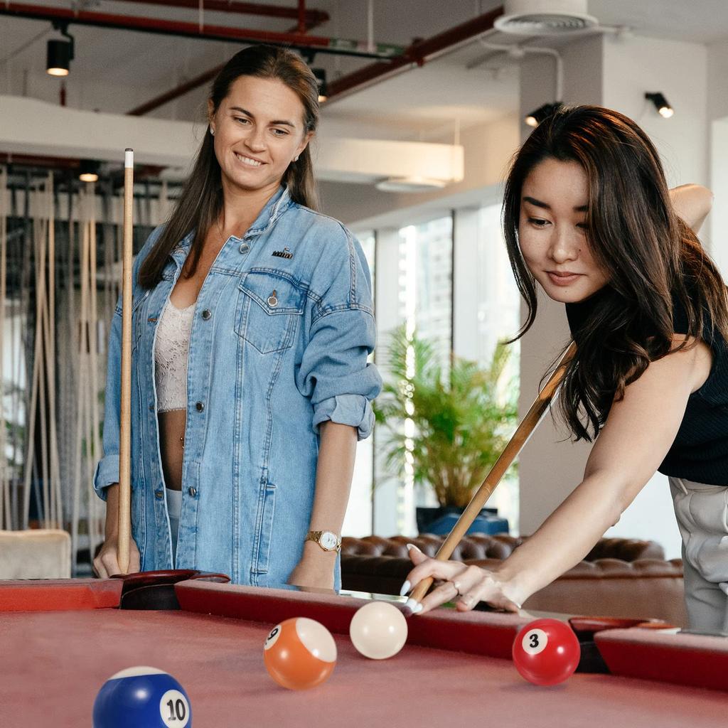 PATIKIL Pool Billardkugel Set Standardgröße 16 Stück Professionelle Harz Billardkugeln Billardspiel Ersatz Komplettset 2-1/4"