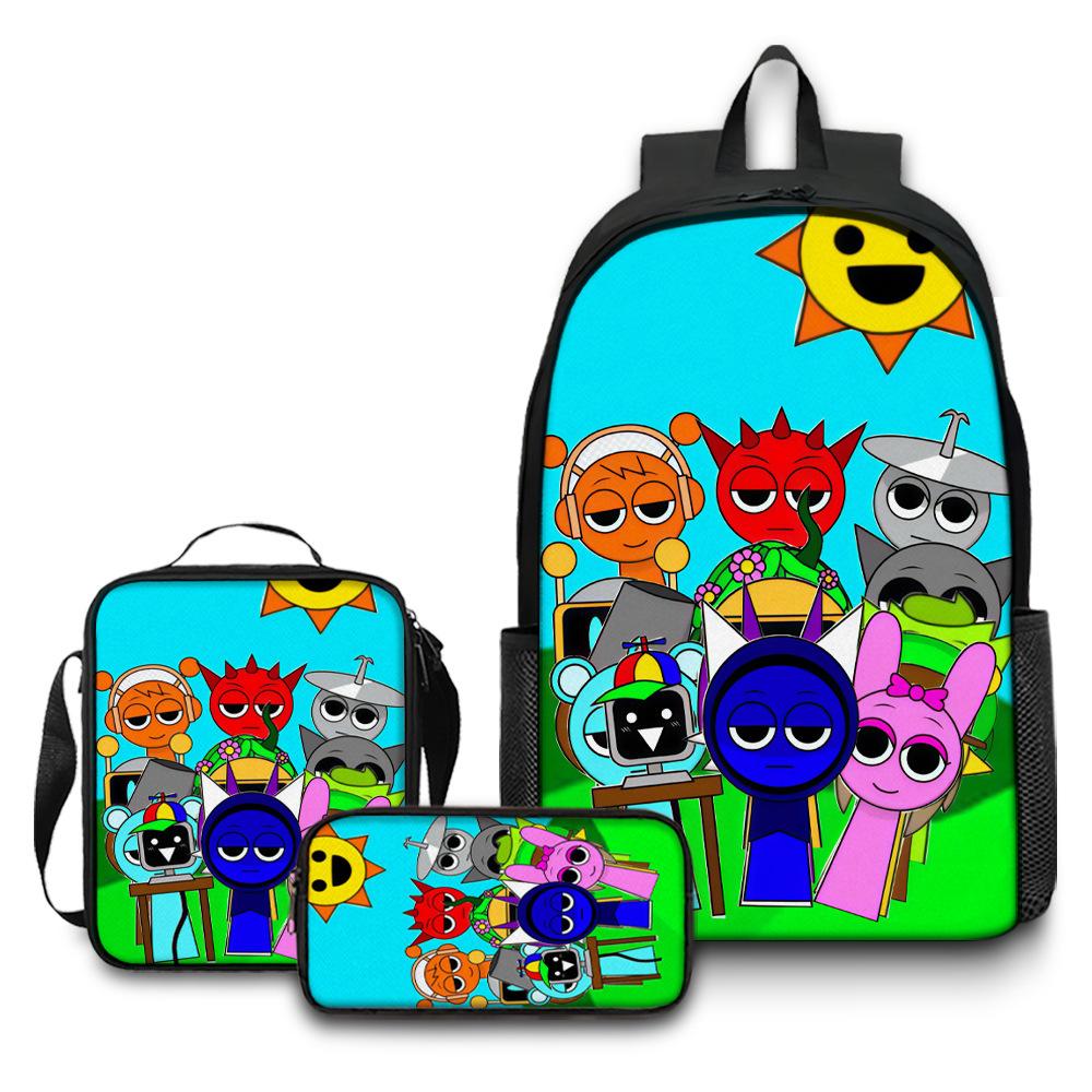 Rhythm Box Game School Bag Sprunki Load Reduction Cartoon Backpack Student Backpack Backpack D