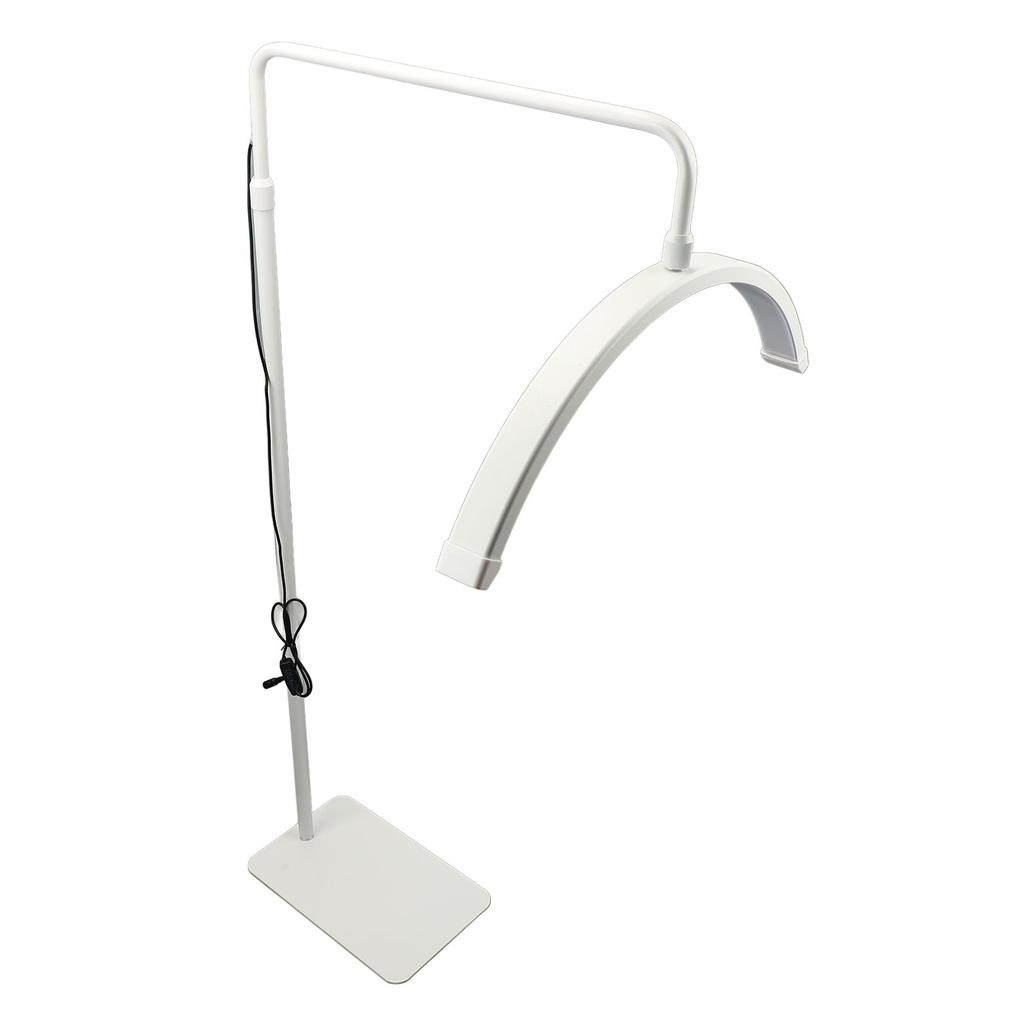 Half Moon Eyelash Lamp 3 Light Mode Height Adjustment Dimmable LED Floor Lamp Lash Light for Nail Salon SPA Esthetician