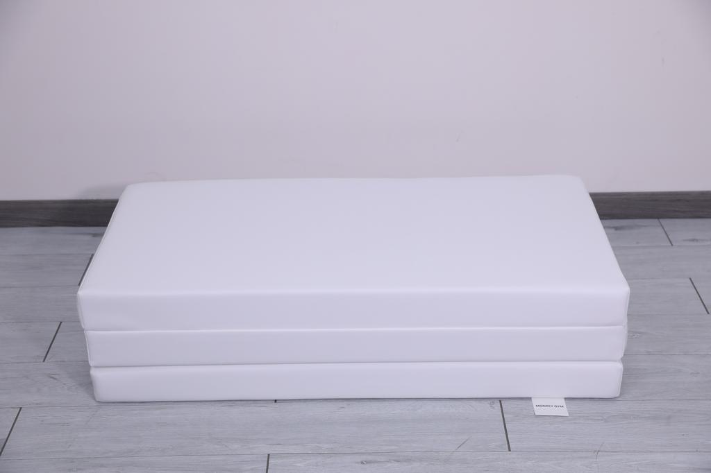 Gymnastic Mattress Satellite Pu 150X100X8 Cm - Three-Piece White